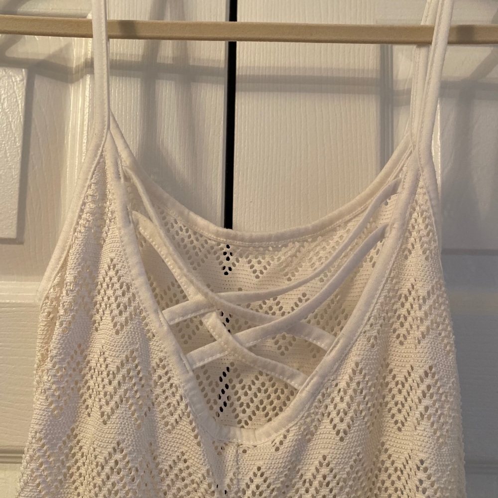 White Knit Bathing Suit Coverup